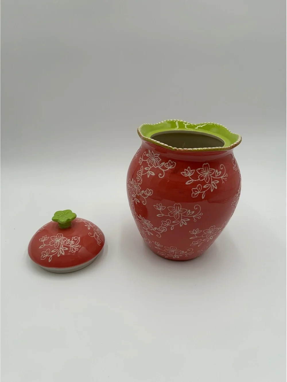 Temp-tations Floral Lace Ceramic Canister with Lid